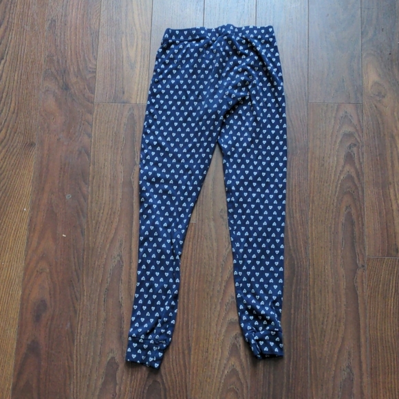 Blue Joe Fresh leggings with Hearts size 7-8 - Picture 2 of 3